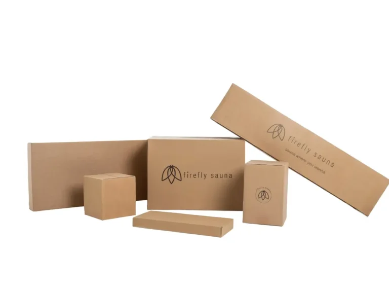 Proud, detail-rich view of the Firefly Sauna complete product packaging set after assembly in Minnesota, showcasing craftsmanship and premium build quality—captured by Chris Blaeser of UAV Vision Media, a trusted local Native American photography company